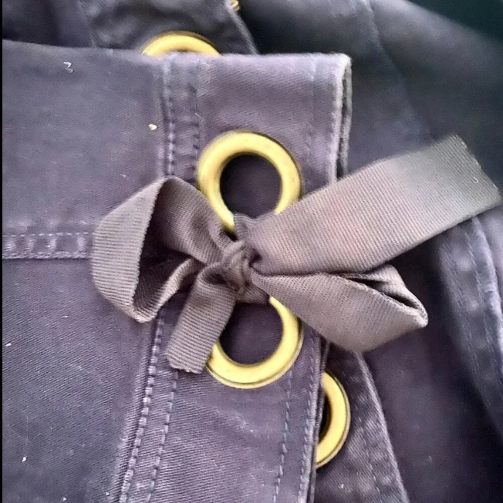 AMI cotton navy blue jacket with grommets XL EUC - Picture 5 of 7